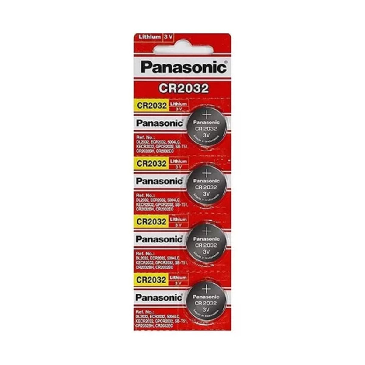 PANASONIC - Pilas Batería CR2032 De Litio 3 Voltios x 5und