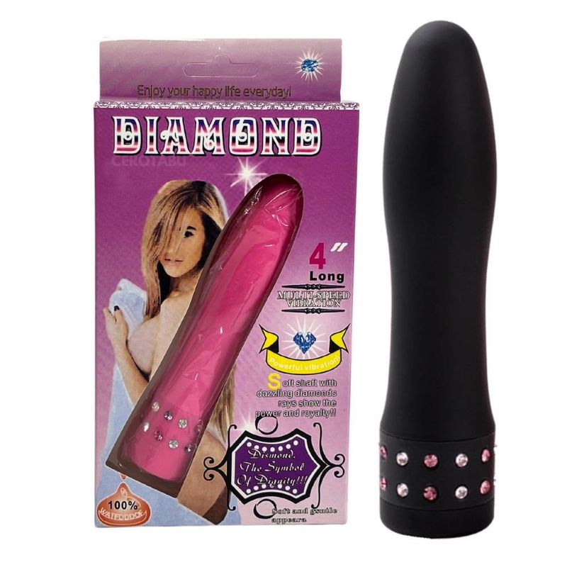 GENERICO - Vibrador Consolador Bala Vibradora Punto G Clítoris Diamond Negro