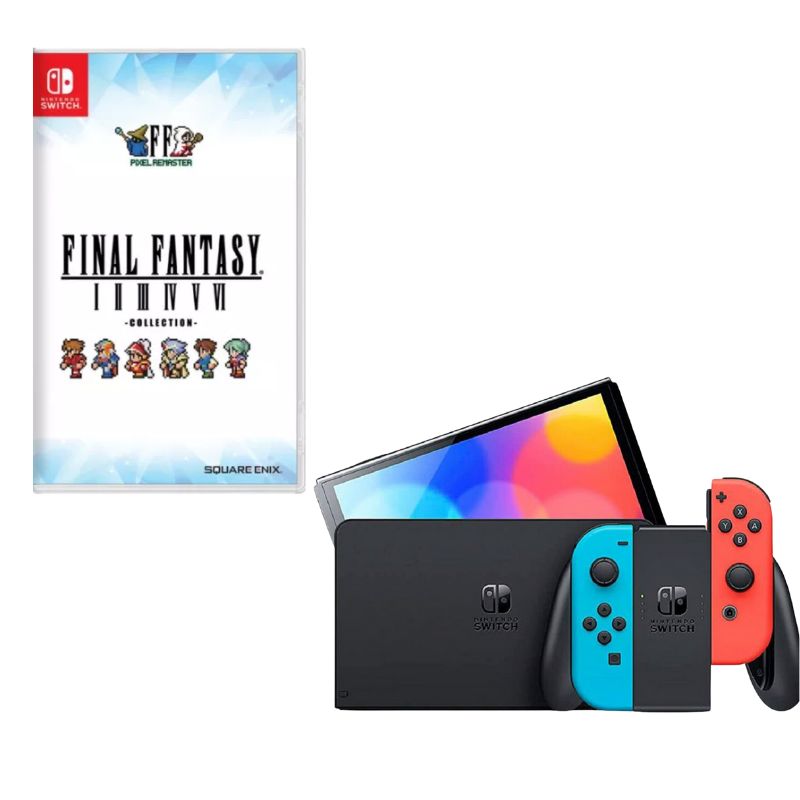 NINTENDO SWITCH - Nintendo Switch Oled Neon Con Juego Final Fantasy Collection