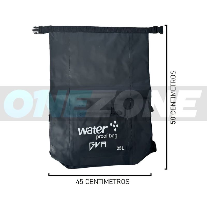 GENERICO - Morral Impermeable Gvs 25-litros Water Proof Bag Negro