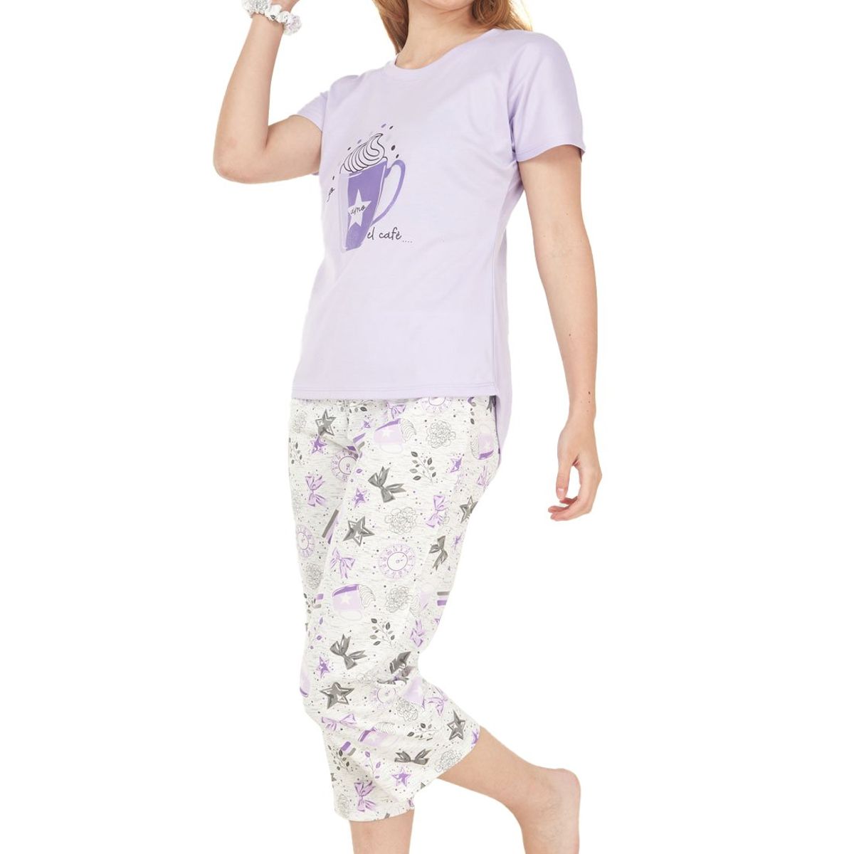 SANTANA - Pijama Mujer Agatha Morado