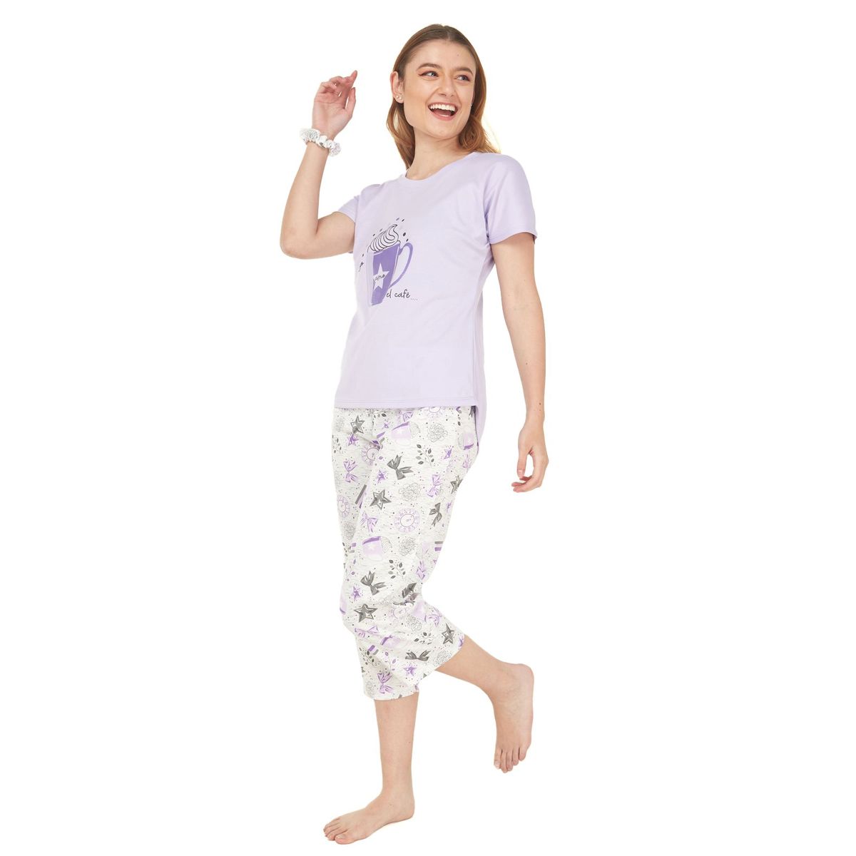 SANTANA - Pijama Mujer Agatha Morado