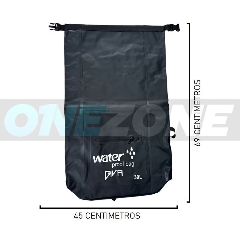 GENERICO - Morral Impermeable Gvs 30-litros Water Proof Bag Negro