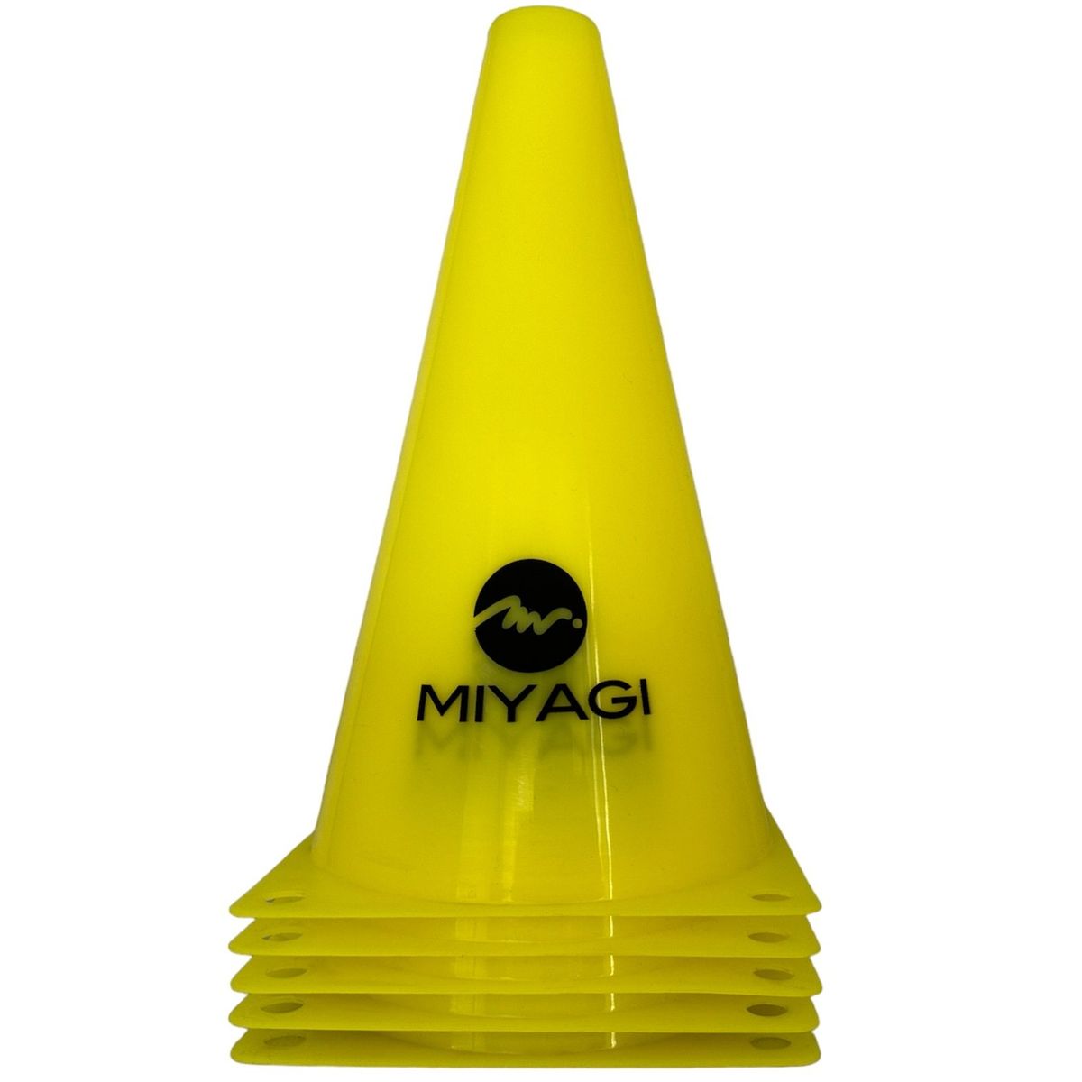 MIYAGI - Cono Training Miyagi X5 Polietileno 23cm - M86059 Amarillo