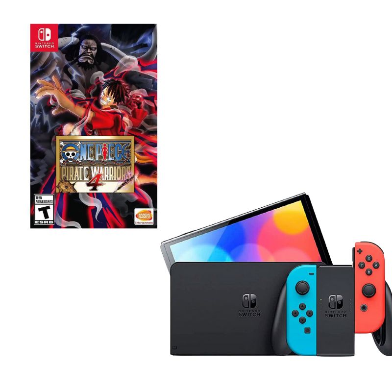 NINTENDO SWITCH - Nintendo Switch Oled Neon Con Juego One Piece