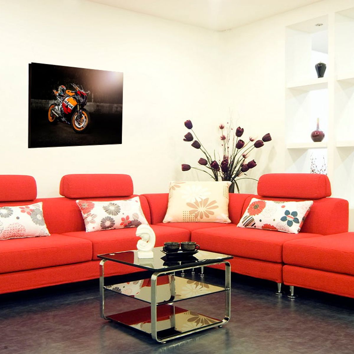ART INDUSTRY - Cuadro 50x30cms Decorativo Moto 4