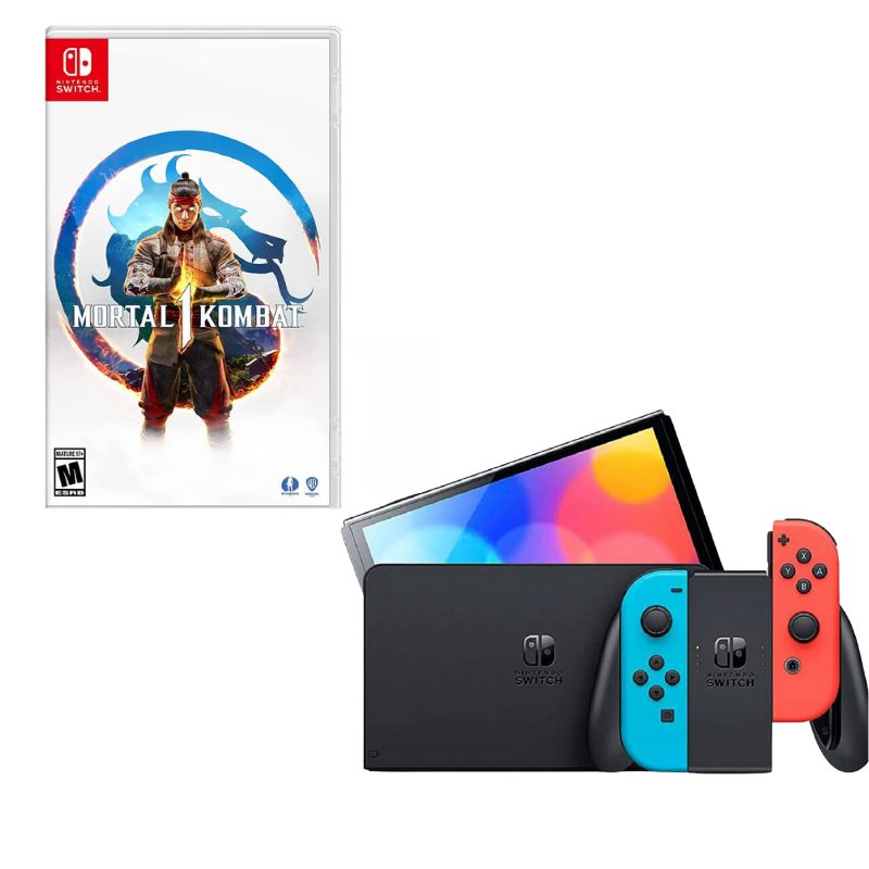 NINTENDO SWITCH - Nintendo Switch Oled Neon Con Juego Mortal 1