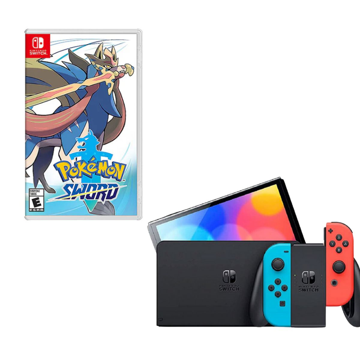 NINTENDO - Nintendo Switch Oled Neon Con Juego Pokemon Espada