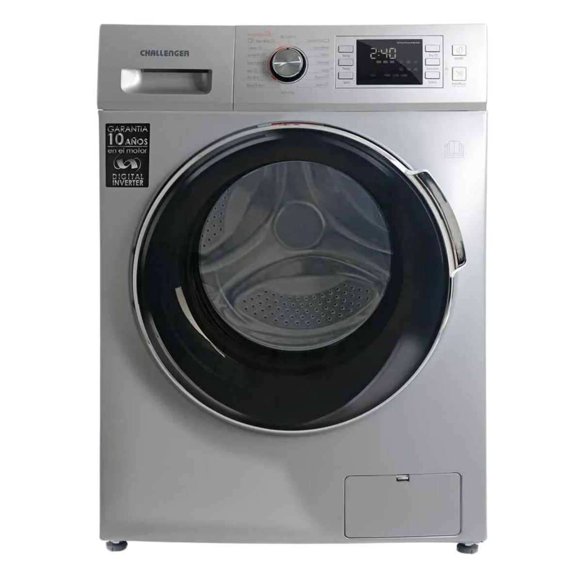 CHALLENGER - Lavasecadora CHALLENGER 12 Kilos Inverter CW 8012SI Gris
