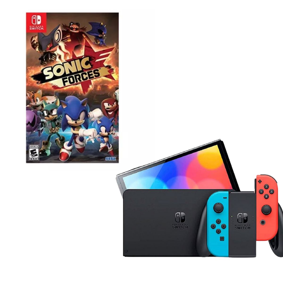 NINTENDO - Nintendo Switch Oled Neon Con Juego Sonic Forces