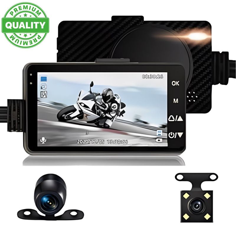 ONE PIXEL - Camara Para Moto Doble Lente Con Pantalla Full Hd One Pixel
