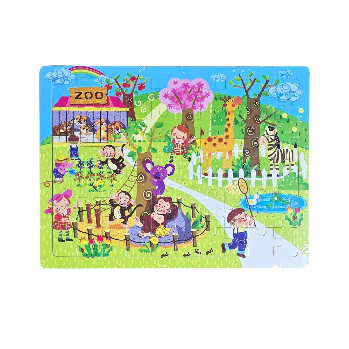 GENERICO - Rompecabezas En Madera Zoologico Animales Niños Aprendizaje