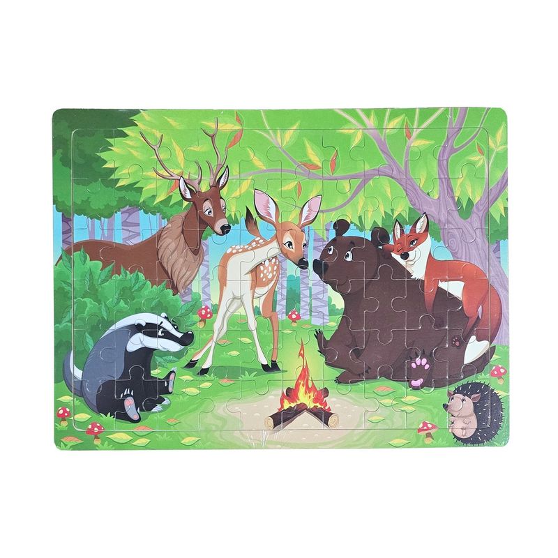 GENERICO - Rompecabezas En Madera Animales Jungla Reunion Aprendizaje