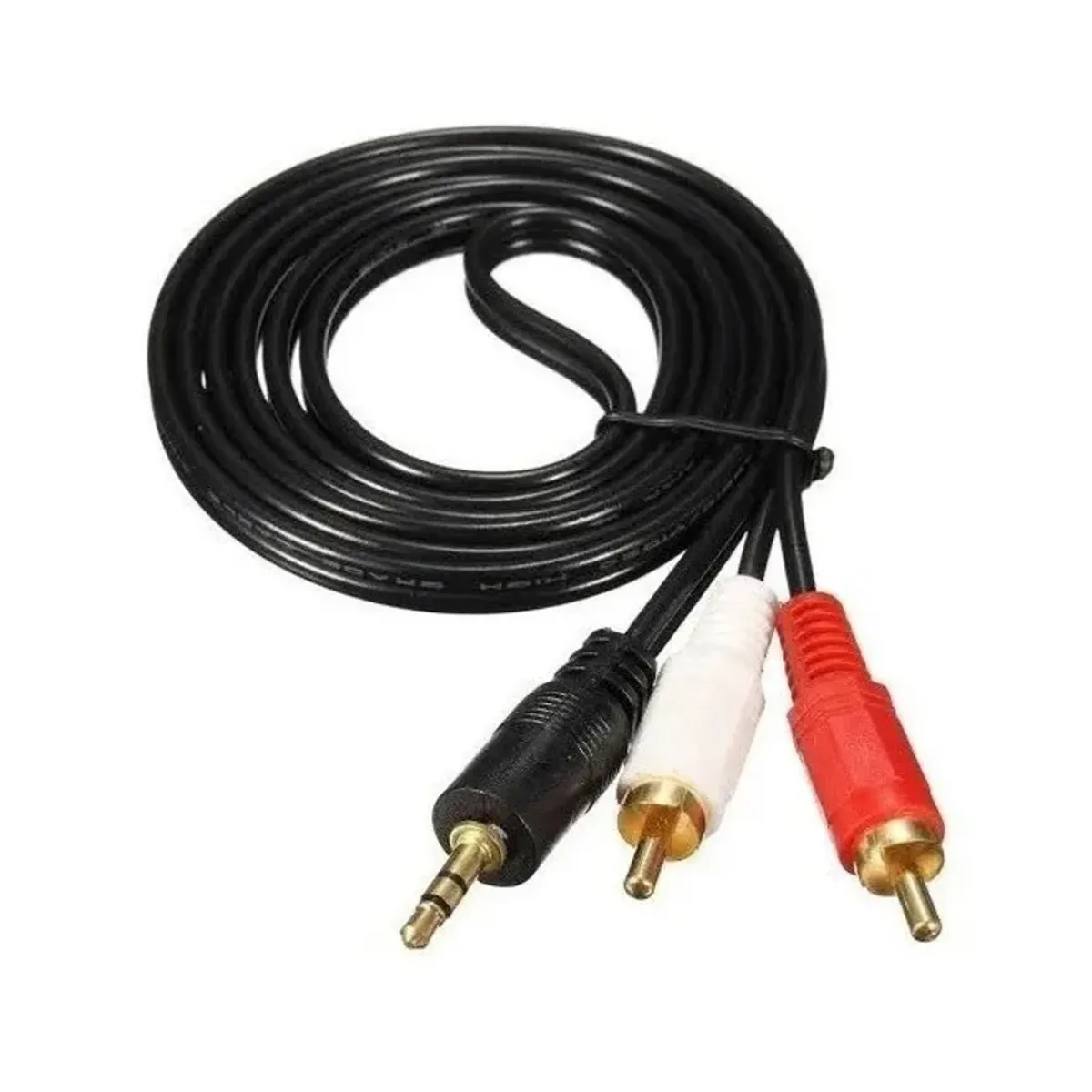 UNITEC - Cable Audio Auxiliar 2x1 Rca Jack 3.5mm Plug 3.5mm 3 Metros