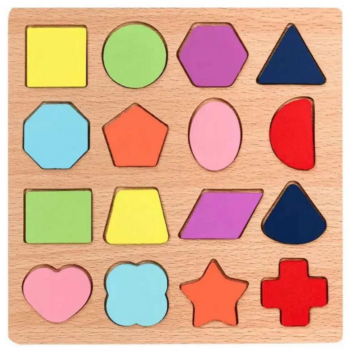 GENERICO - Juego Madera Figuras Geometricas Objeto Encastre Desarrollo