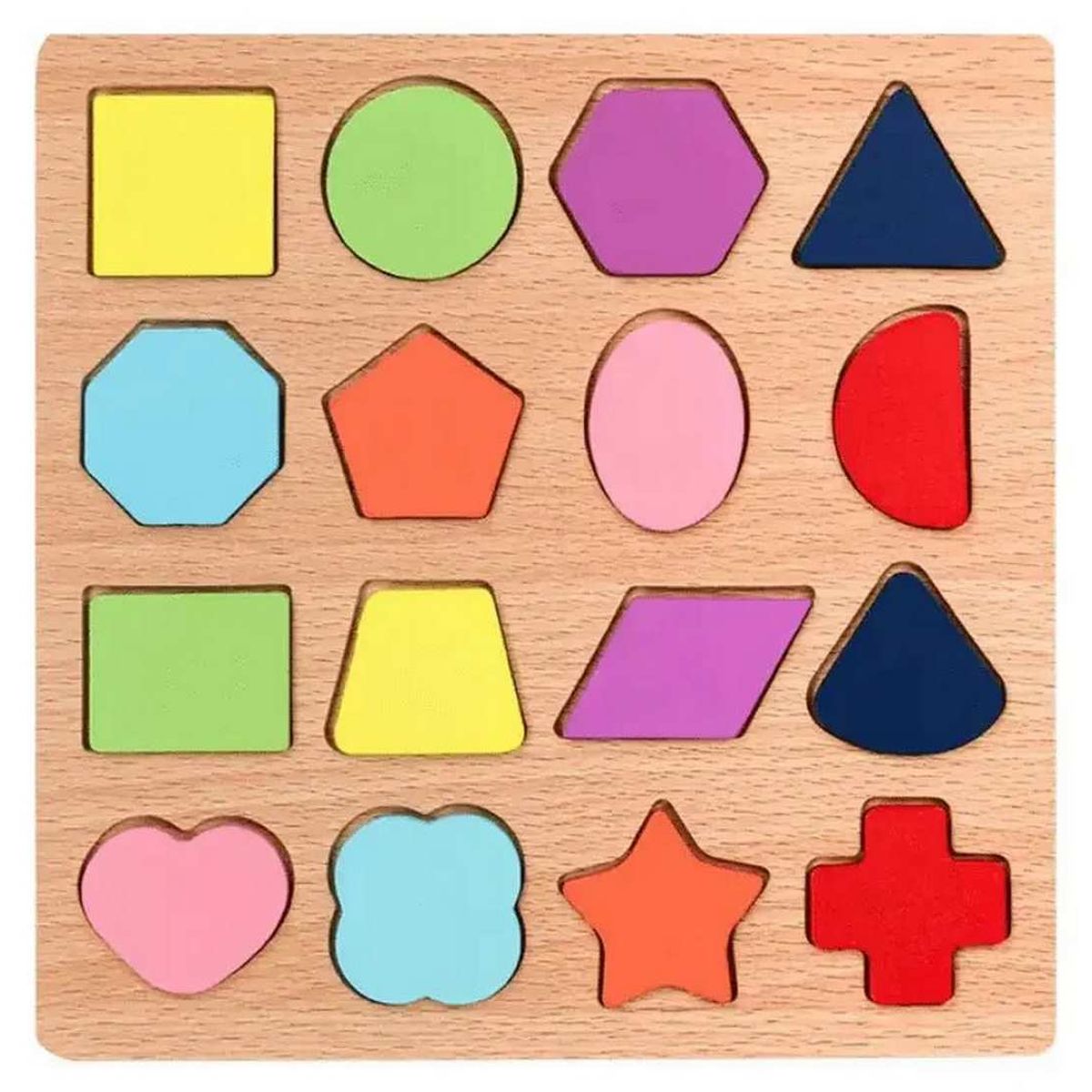GENERICO - Juego Madera Figuras Geometricas Objeto Encastre Desarrollo