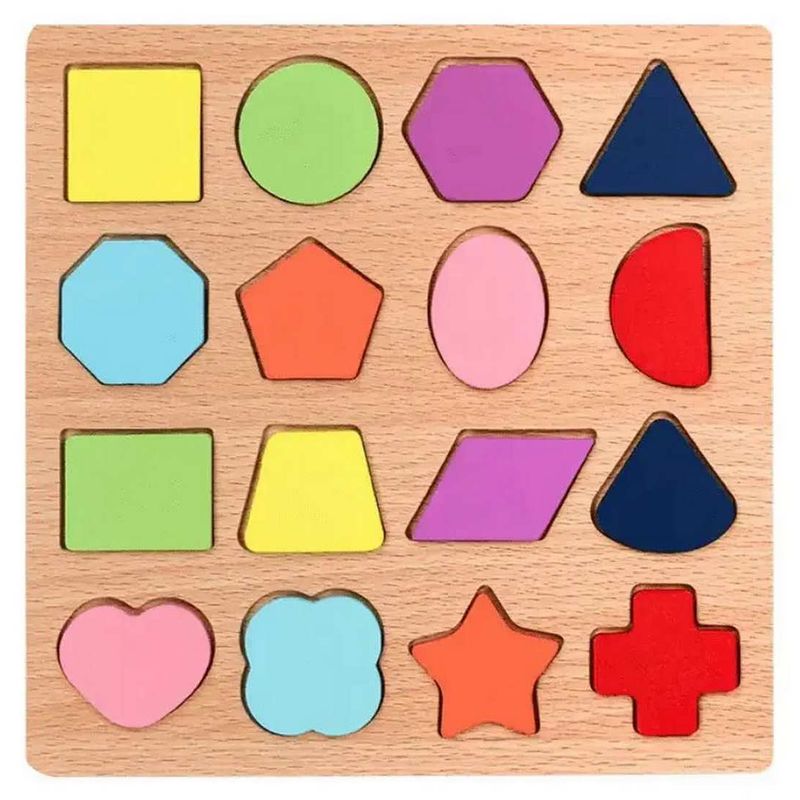 GENERICO - Juego Madera Figuras Geometricas Objeto Encastre Desarrollo