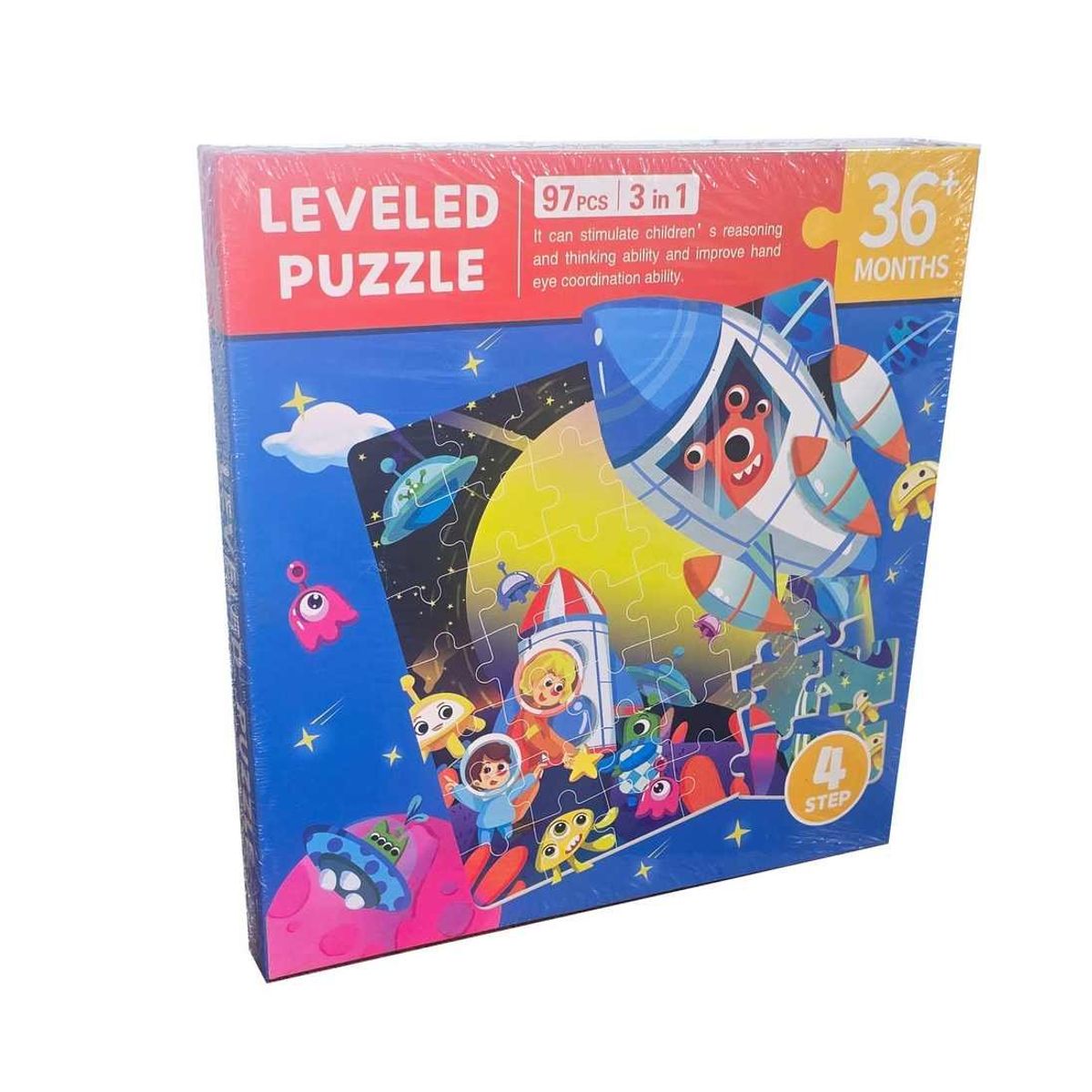 GENERICO - Libro Rompecabezas De Astronautas En El Cosmos Nave 3 En 1