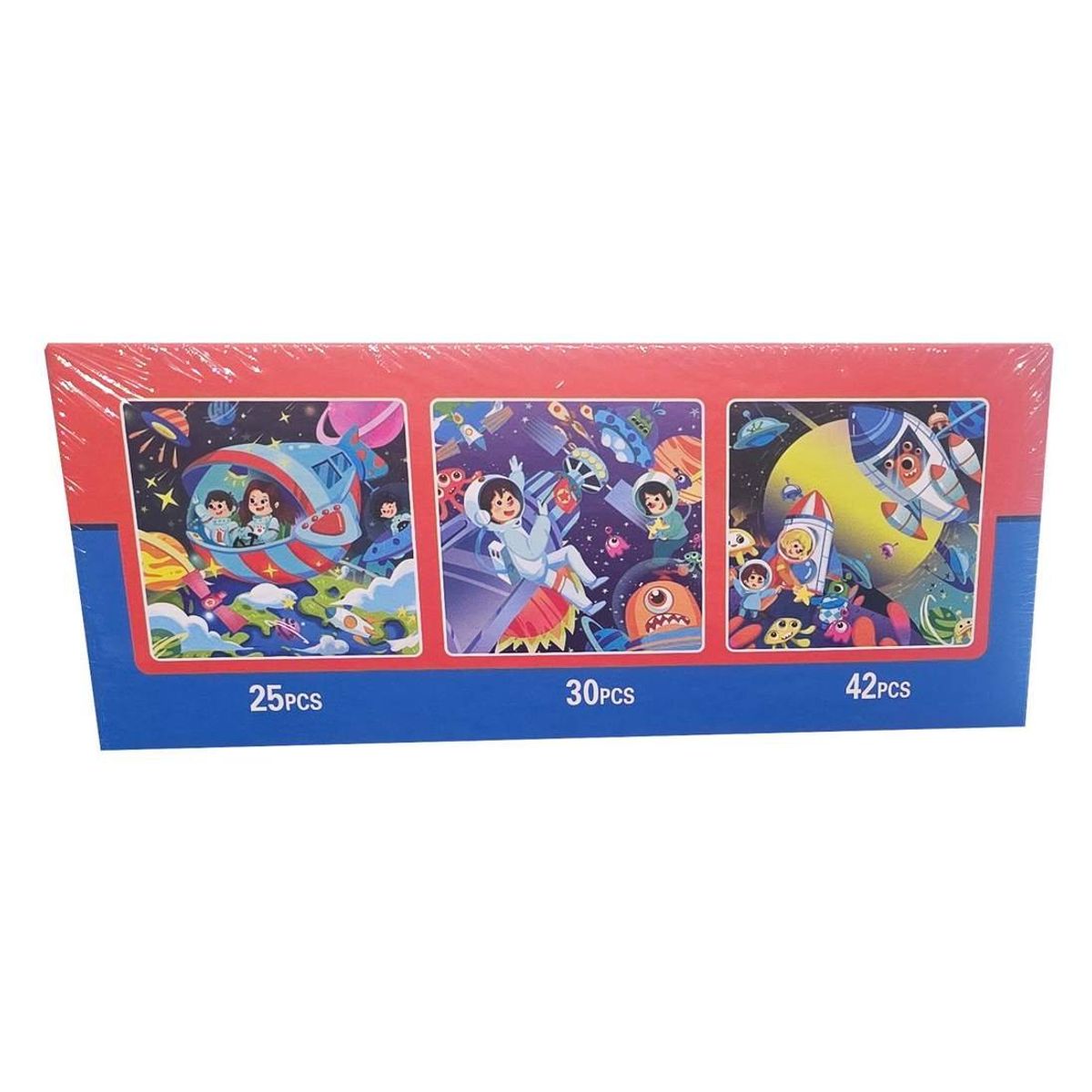 GENERICO - Libro Rompecabezas De Astronautas En El Cosmos Nave 3 En 1