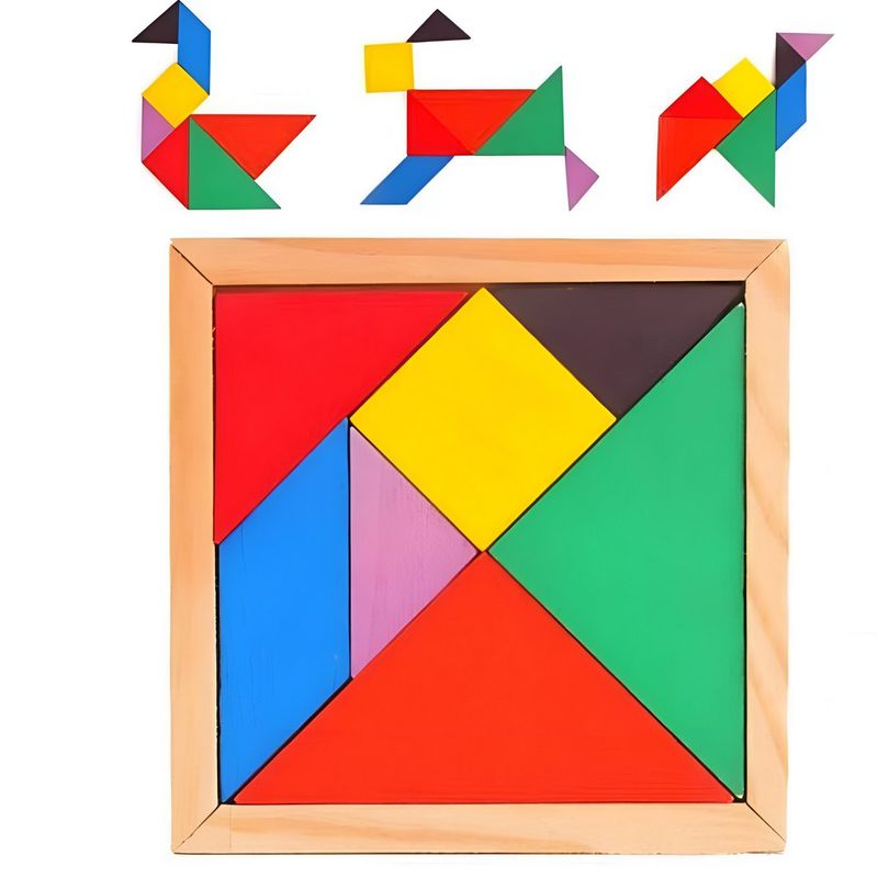 GENERICO - Juego Mesa Tangram Madera Aprendizaje Desarrollo Cognitivo