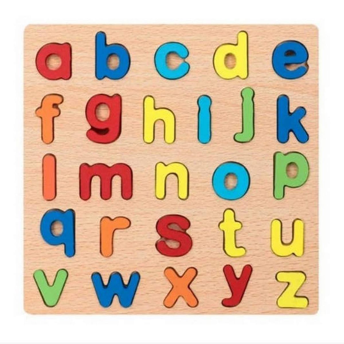 GENERICO - Juego Madera Letra Abecedario Objeto Encastre Desarrollo