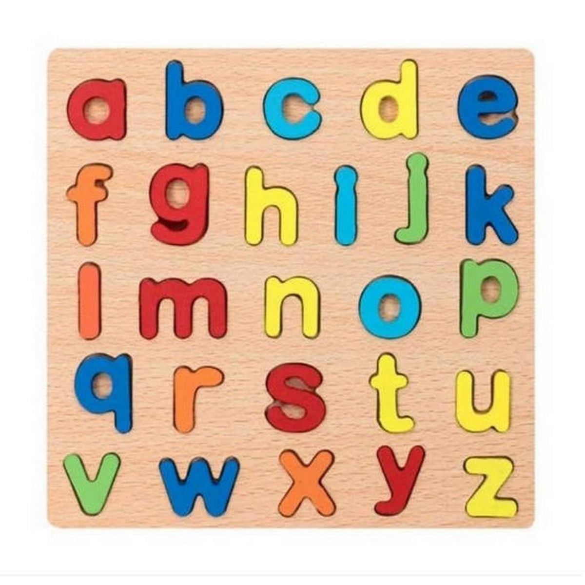 GENERICO - Juego Madera Letra Abecedario Objeto Encastre Desarrollo