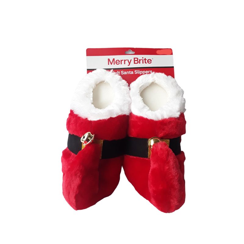 GENERICO - PANTUFLAS GORRO PAPA NOEL TALLA ÚNICA 3738_.