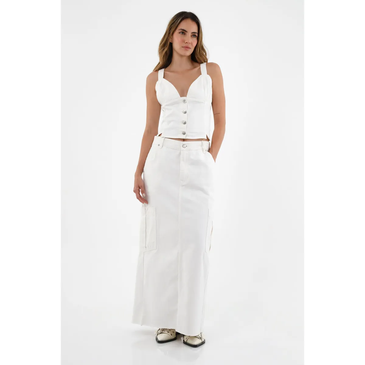 TOPMARK - Camisa crudo tipo corsé para mujer