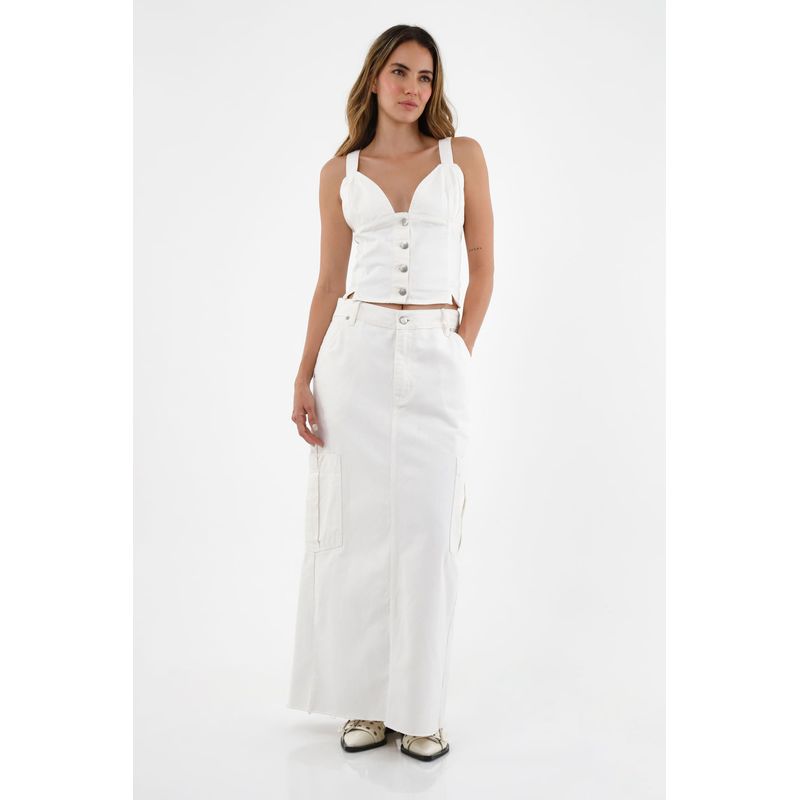 TOPMARK - Camisa crudo tipo corsé para mujer