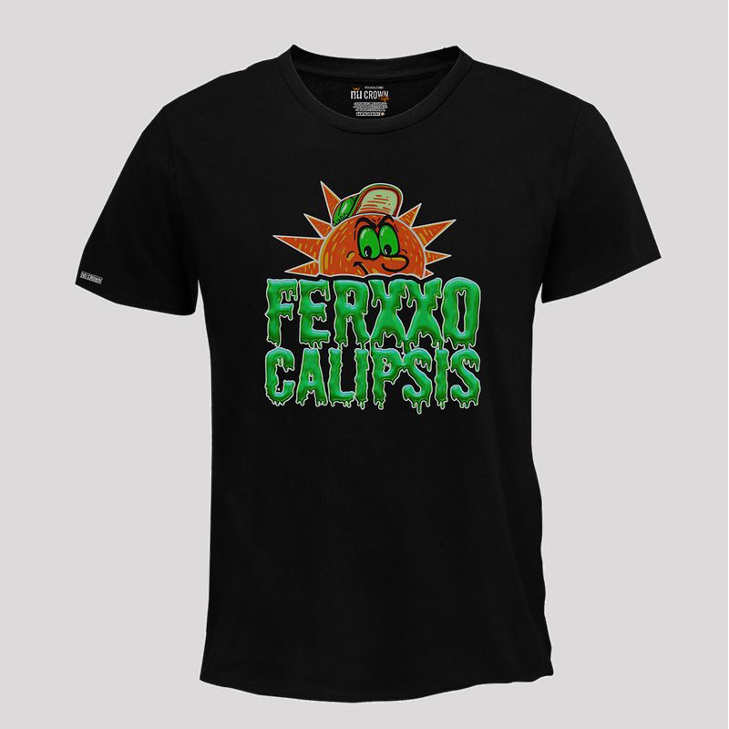 CREACIONES NU CROWN - Camiseta Ferxxocalipsis Feid Ferxoo Logo Nu Crown Hombre Color Negro