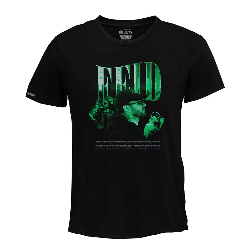 CREACIONES NU CROWN - Camiseta Feid Ferxoo Fotografia Nu Crown Hombre Color Negro