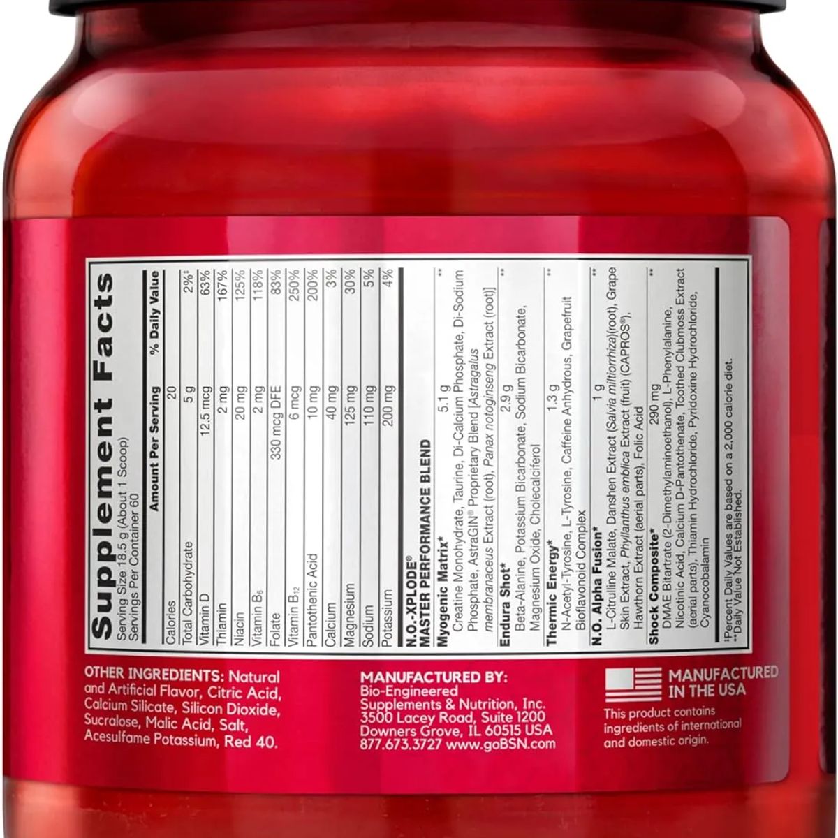 BSN - No Xplode Pre Entrenamiento 60 Servicios - Bsn