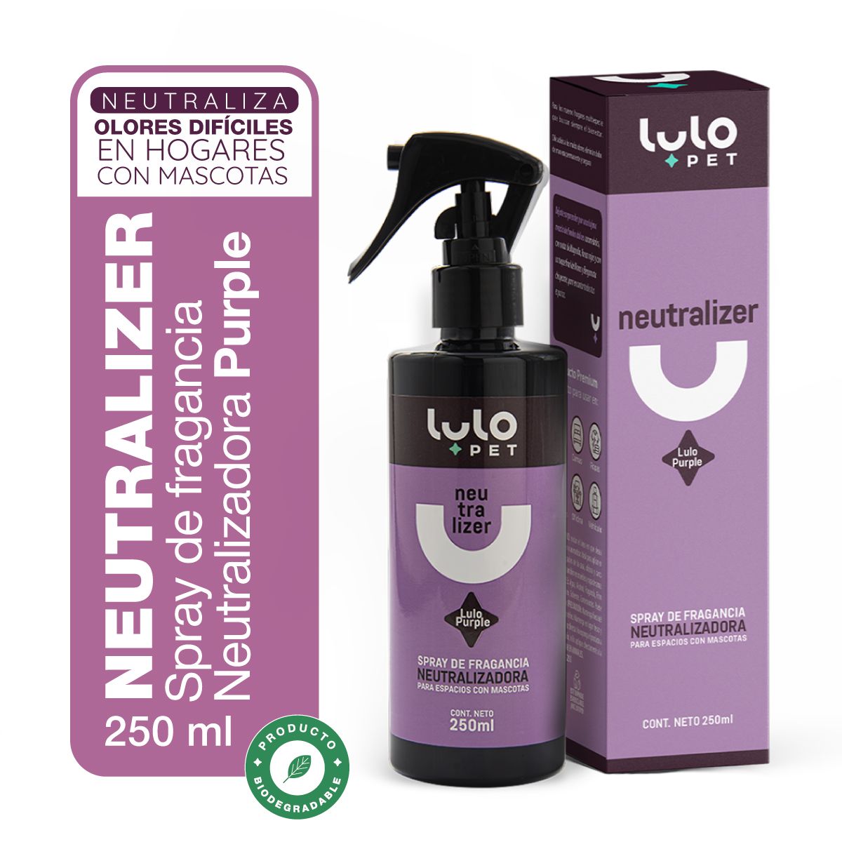 LULOPET - LuloPet Neutralizer Purple Eliminador Olores Mascotas 250ml
