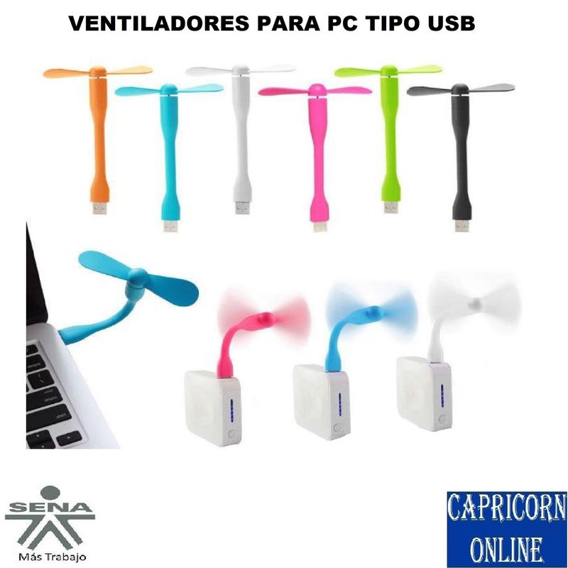 GENERICO - Ventilador Flexible USB Para PC