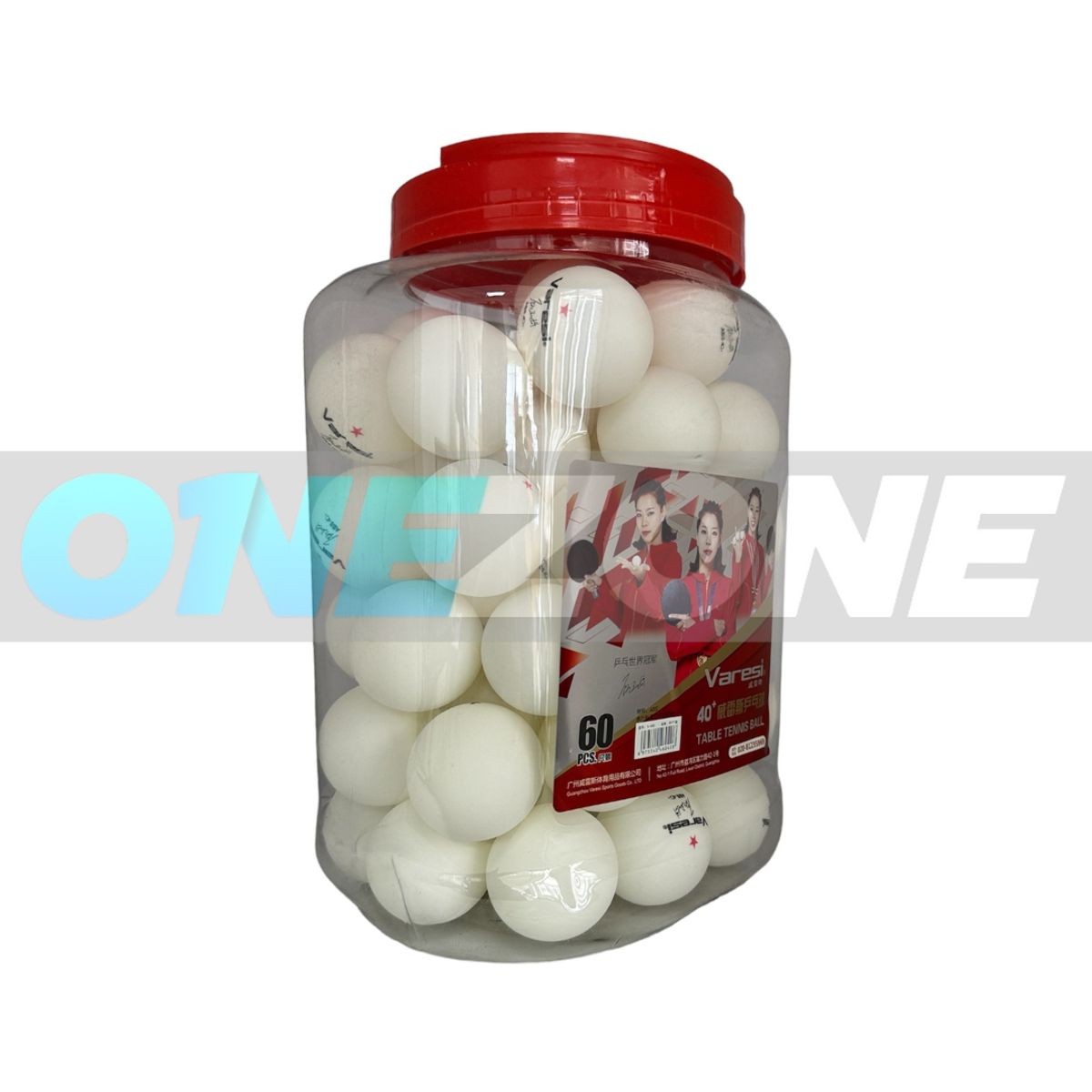 GENERICO - Pelota Ping Pong Tenis/mesa Varesi 1 Estrella X60unds Blanco