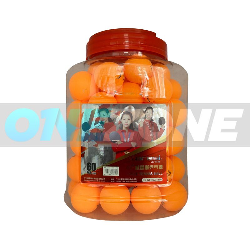 GENERICO - Pelota Ping Pong Tenis/mesa Varesi 1 Estrella X60unds Naranj