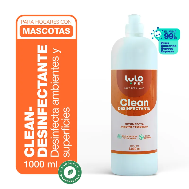 LULOPET - LuloPet Clean Desinfectante Espacios con Mascotas - 1Lt