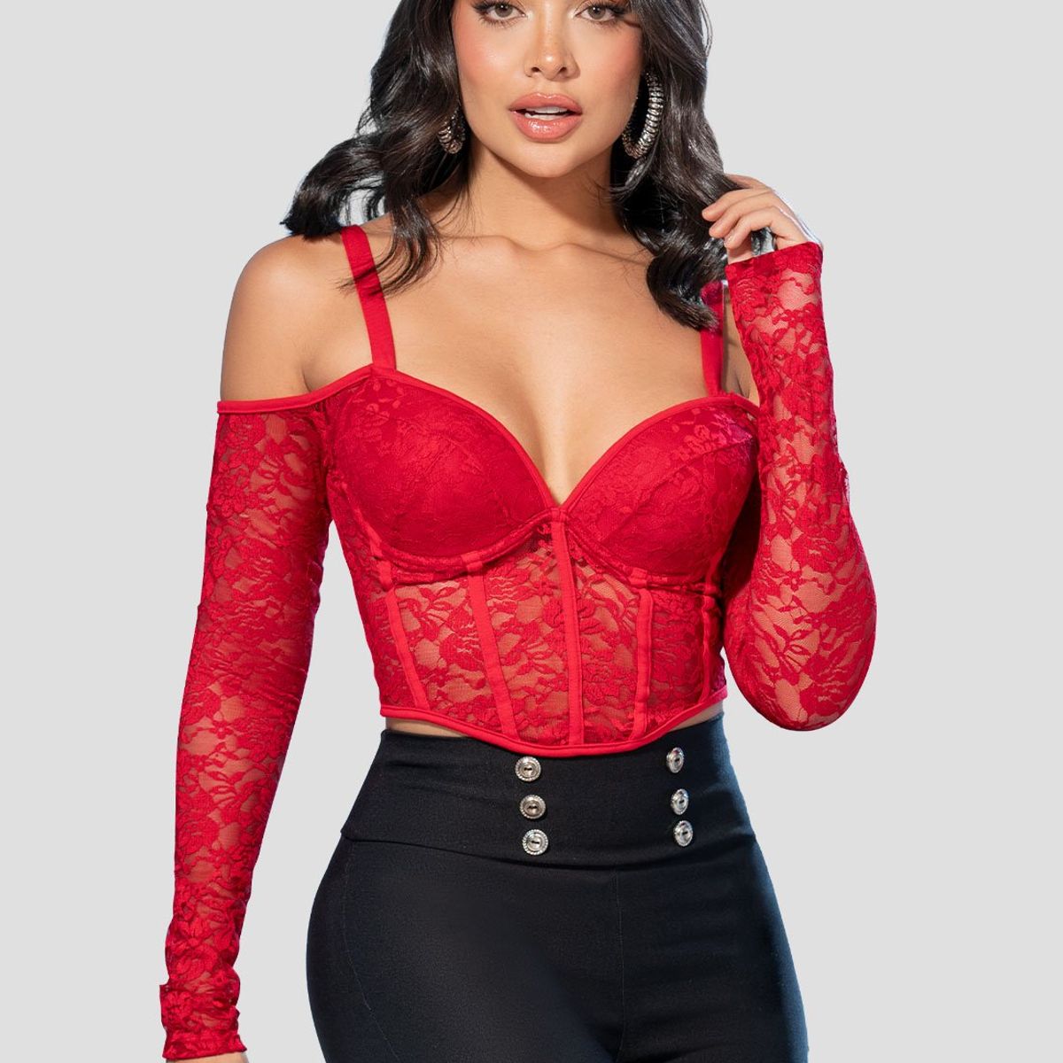 MARKETING PERSONAL - Crop Top Mujer Rojo Mp 105169