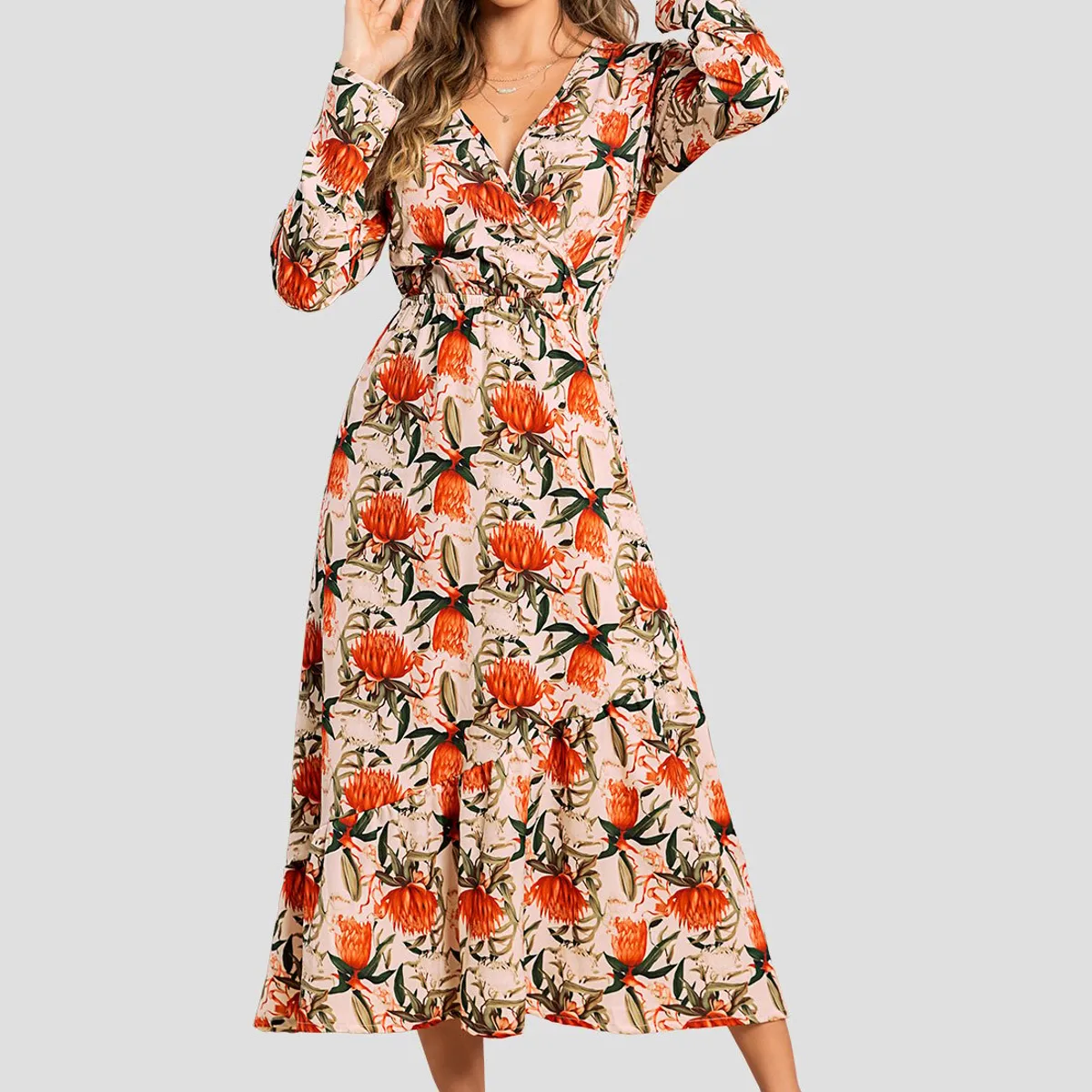 MARKETING PERSONAL - Vestido Largo Mujer Estampado Mp 105622