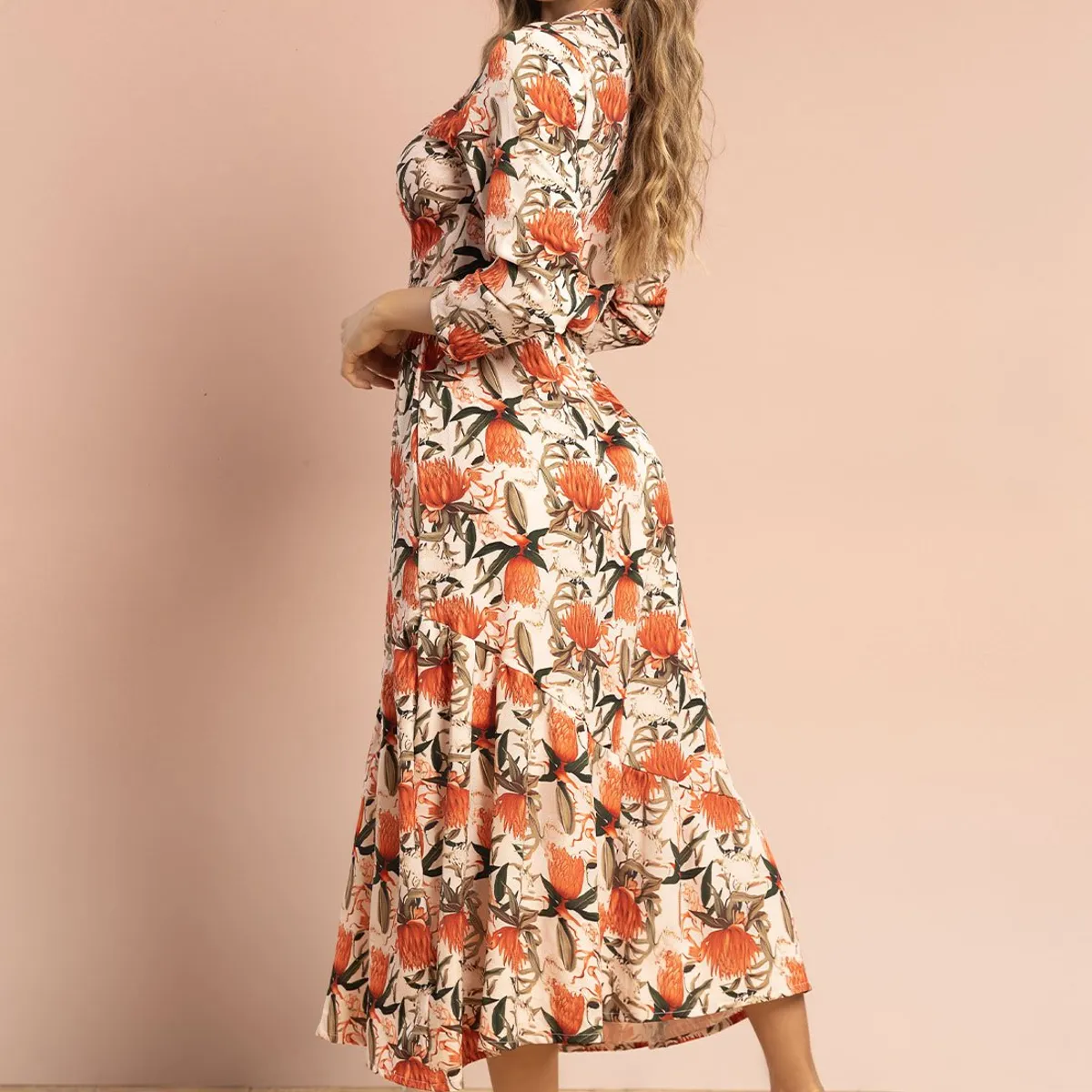 MARKETING PERSONAL - Vestido Largo Mujer Estampado Mp 105622