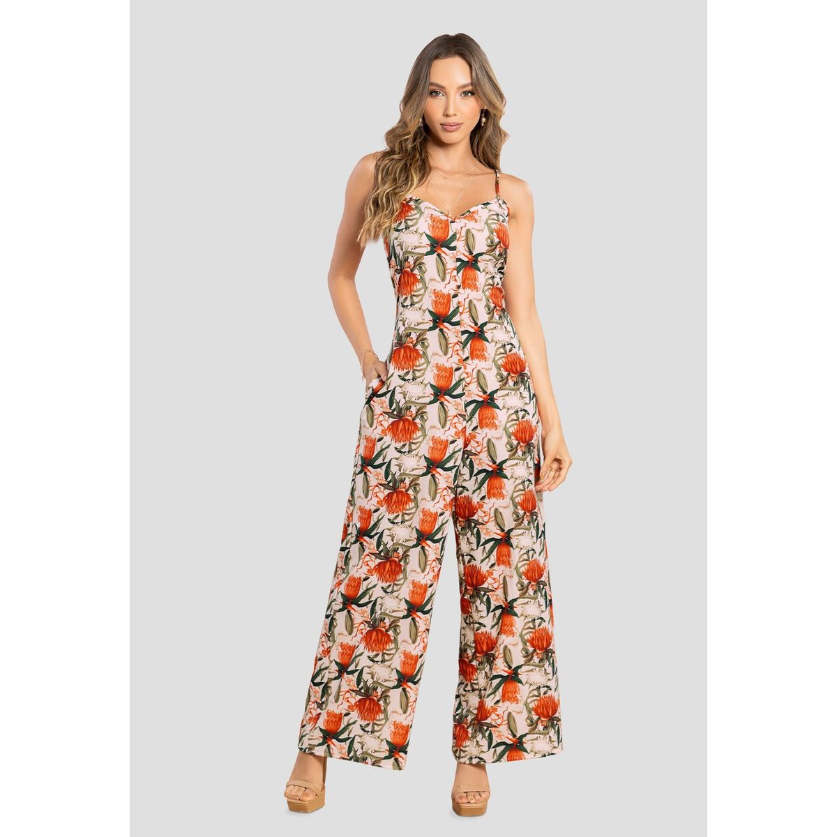 MARKETING PERSONAL - Enterizo Largo Mujer Estampado Mp 105624