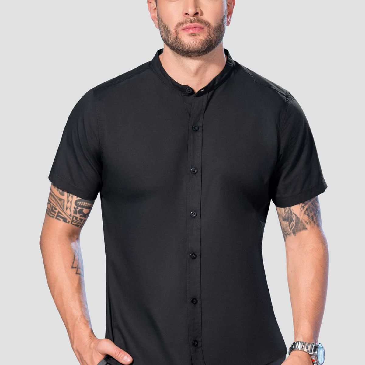 MARKETING PERSONAL - Camisa Hombre Negro Mp 105331