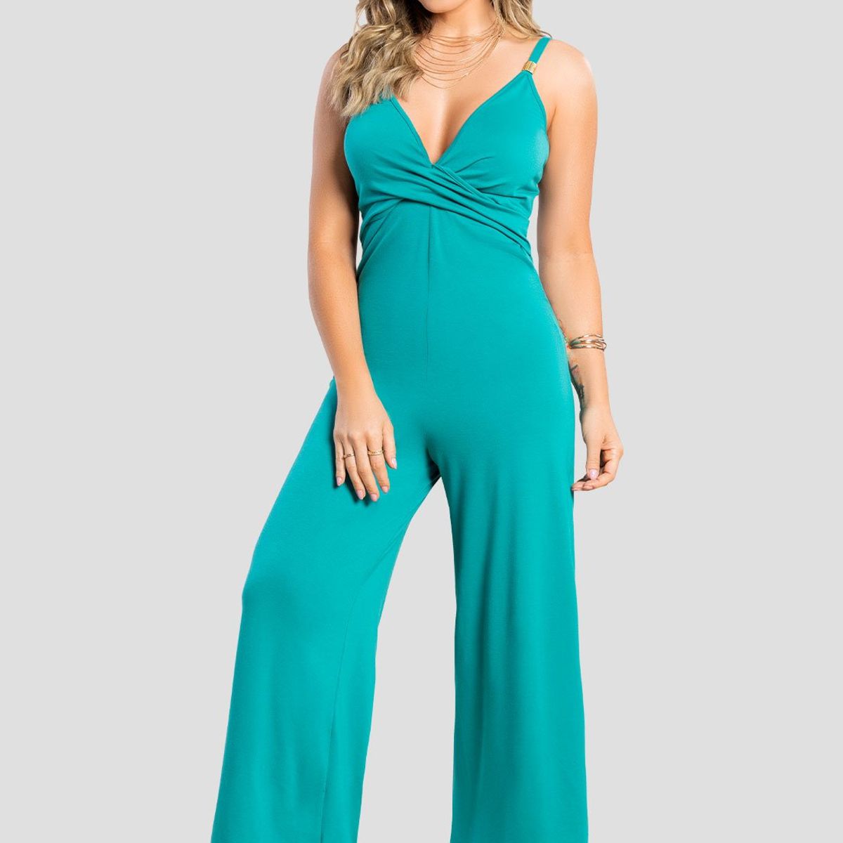 MARKETING PERSONAL - Enterizo Largo Mujer Verde Jade Mp 105227