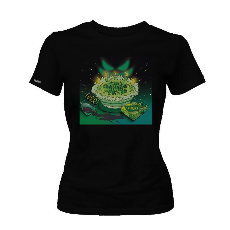 Camiseta Dama Feid Ferxxo Feliz Cumple Nu Crown CREACIONES NU