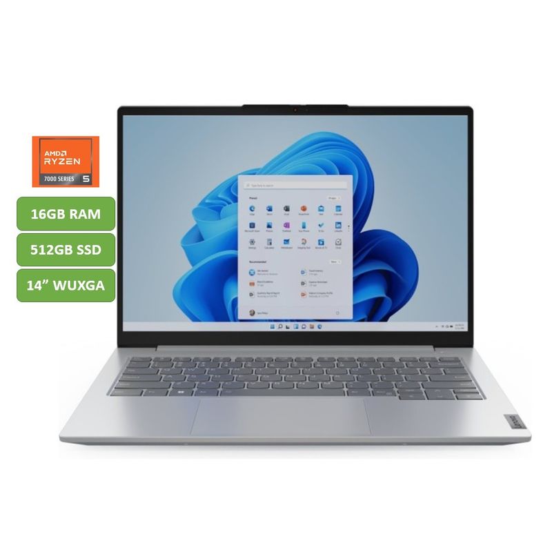 LENOVO - PORTATIL LENOVO THINKBOOK - RYZEN 5 7430U - 16GB RAM - 512GB SSD - 14" WUXGA - MOD: 14 G6 ABP