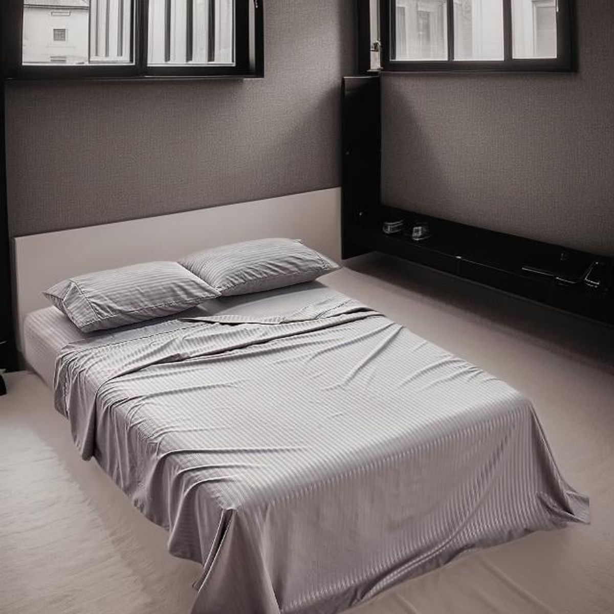 GENERICO - Juego de Sábanas para Cama Doble Confort y Suavidad Color Gris