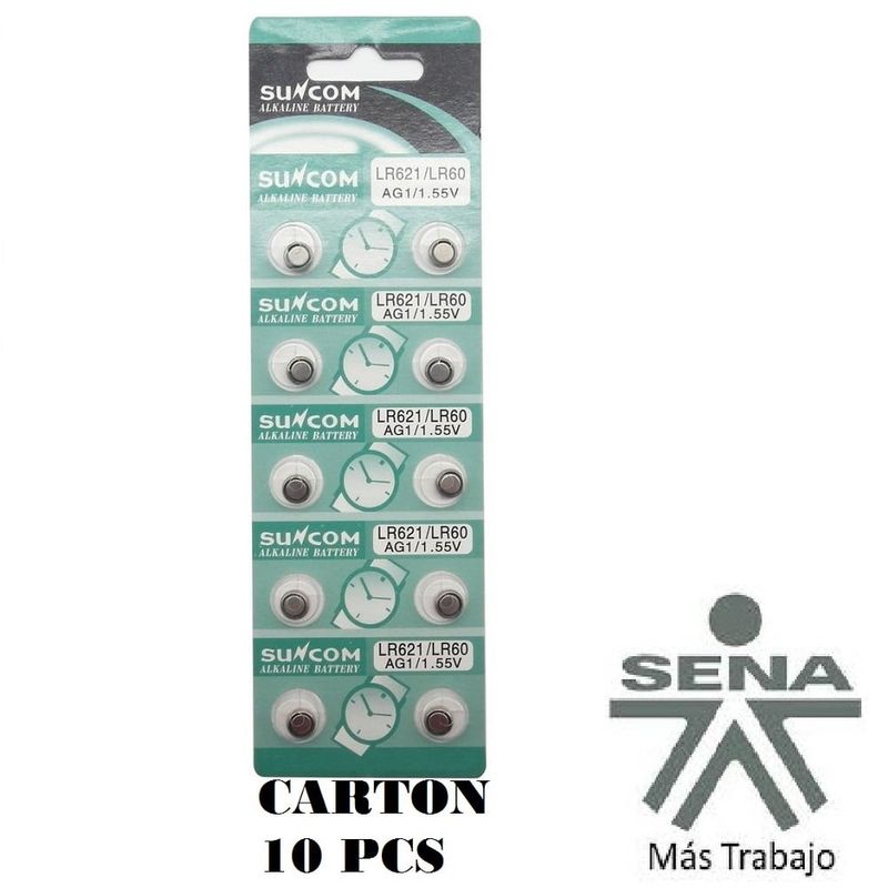 GENERICO - 10 Baterías Pilas AG1 (364A/SR621/164/LR60)