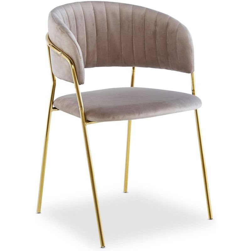 MOBLIHOUSE - Silla De Comedor Terciopelo Bilbao Gris