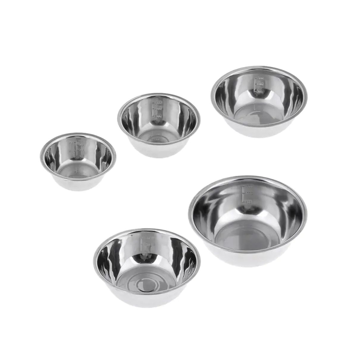 TRIPLE CLEAN - Set De 5 Ensaladeras Bowls En Acero