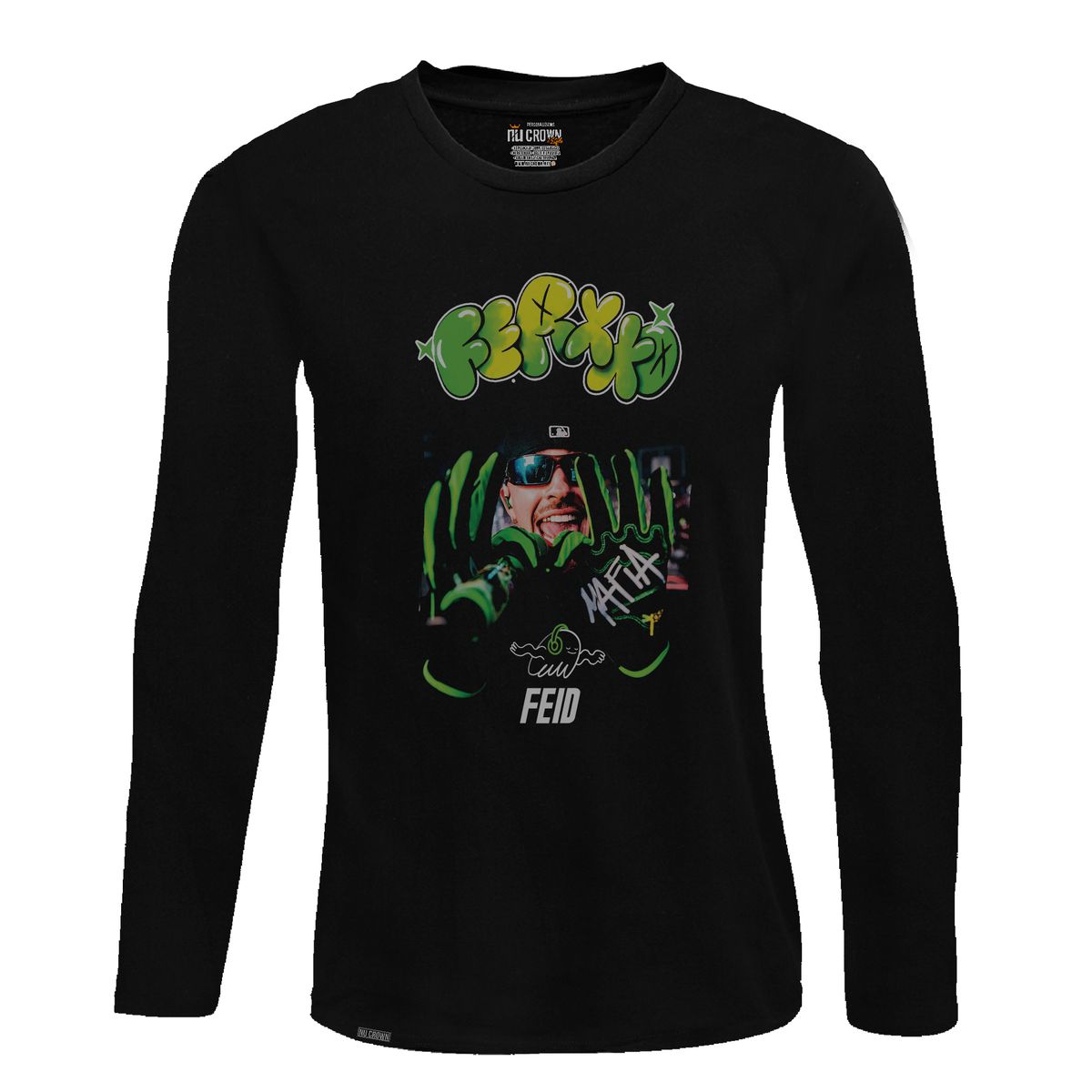 CREACIONES NU CROWN - Camiseta Manga Larga Ferxxo Feid Guantes Hombre NU CROWN